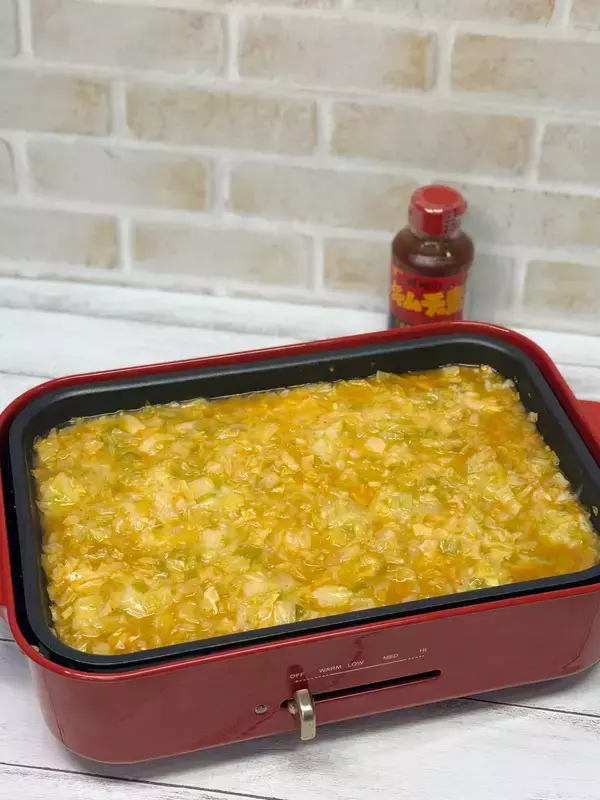 「とろ～りチーズとおもちにうま辛味がマッチやみつき！キムチチーズもちもんじゃ」の画像