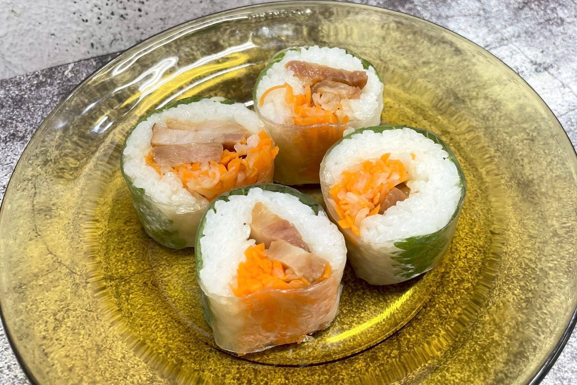ライスペーパー活用レシピ！簡単ベトナムなますを使って絶品キンパ風にも！
