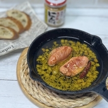 明太子のアヒージョ　かんたんレシピ