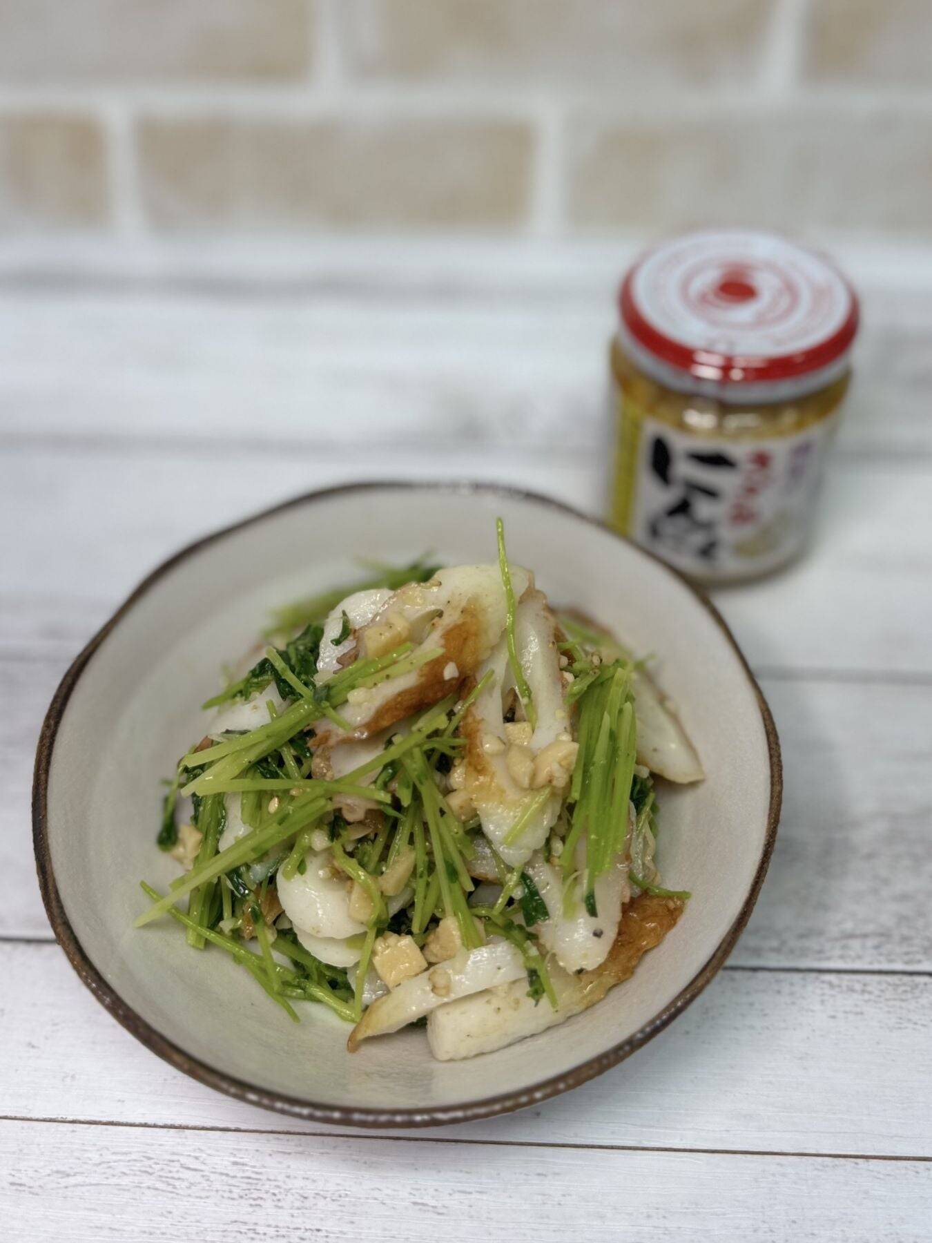 ちくわと豆苗のにんにくナムル 簡単レシピ