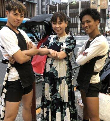 池田めぐみ ラブワゴンならぬラブ人力車？で浅草『あいのり』デート!!