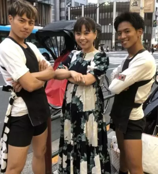 「池田めぐみ ラブワゴンならぬラブ人力車？で浅草『あいのり』デート!!」の画像