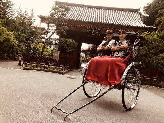 池田めぐみ ラブワゴンならぬラブ人力車？で浅草『あいのり』デート!!