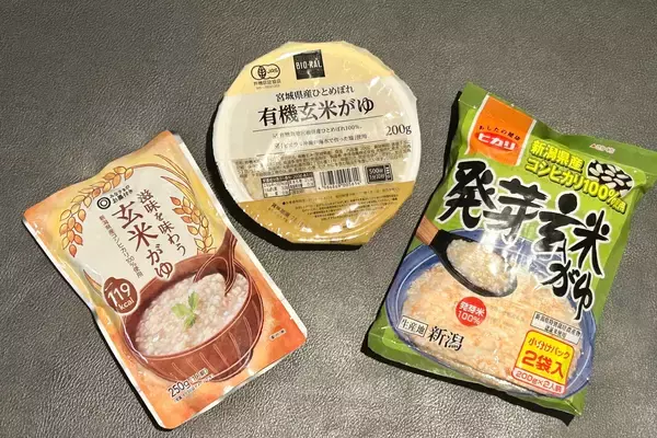 「おやつにもぴったり⁉”玄米がゆ”に”小豆がゆ” レトルトお粥を食べ比べ！」の画像