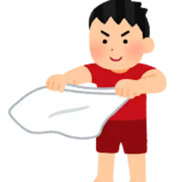 「タオルをふわふわ長持ちさせる秘訣は、干す前に振るだけ！」の画像