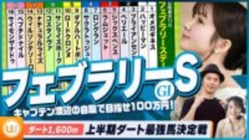 【フェブラリーS】上半期ダート最強馬決定戦をガチ予想『キャプテン渡辺の自腹で目指せ100万円！』立川周＆三嶋まりえ
