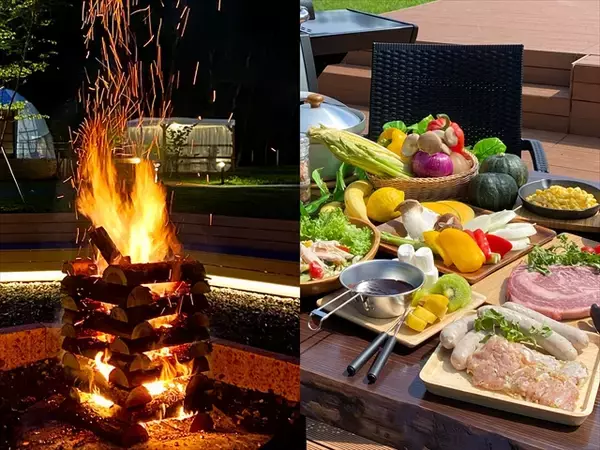 「【花粉・寒さゼロのお花見グランピングプラン】1日1棟限定！インドアお花見×夜桜BBQを満喫｜ブリリアントヴィレッジ日光」の画像