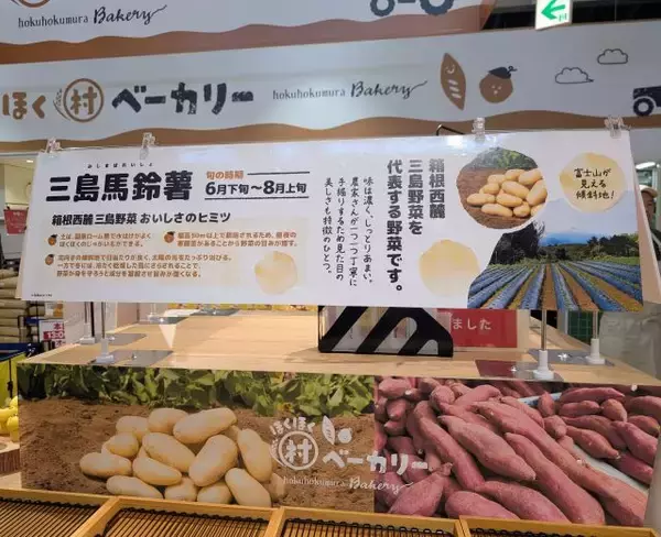 「【伊豆・村の駅がリニューアル】第1弾はベーカリーと和菓子処オープン！ご当地素材のじゃがいもやさつまいもを使ったパン・スイーツが新登場」の画像