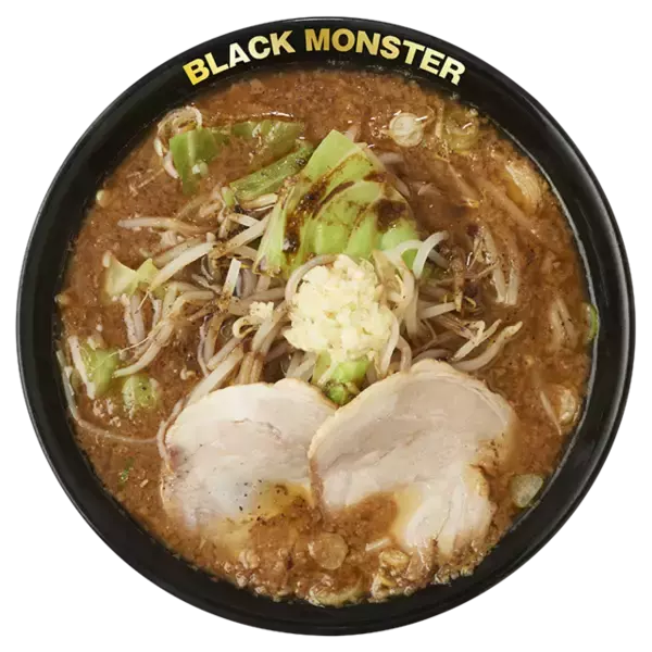 「【黒味噌×ニンニク×背油が織りなす一杯】嵐げんこつらあめん BLACK MONSTERが期間限定で登場｜らあめん花月嵐　」の画像