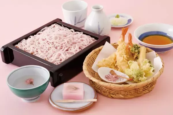 「【春限定！ピンク色が美しい「さくらそば御膳」登場】東京・横浜・名古屋・梅田・広島の6店舗にて」の画像