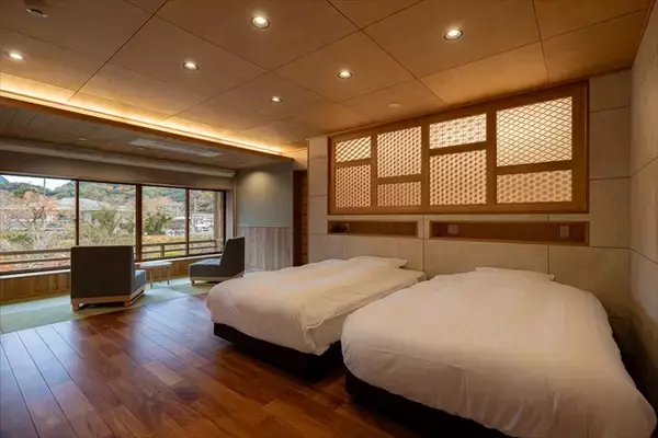 「【伊豆・蓮台寺温泉 清流荘】新しくメゾネット客室が誕生！源泉かけ流しの露天風呂もあり」の画像