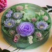 【SNSで話題】まるで水中のブーケ！食べられる「３D ゼリーケーキ」