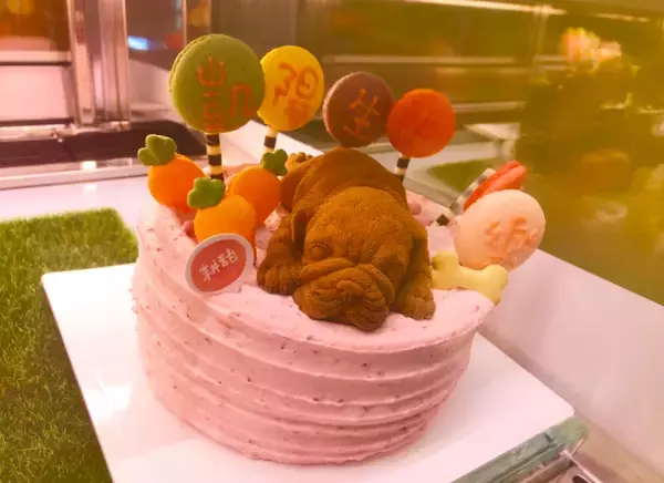 「【話題】台湾で可愛くて超絶リアルなワンコケーキを発見！」の画像