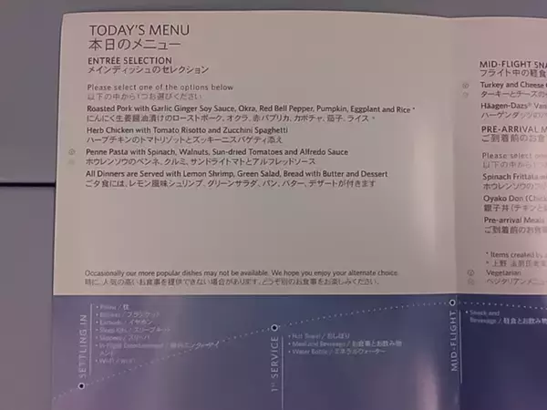 「【機内食ルポ】羽田〜米ミネアポリス「デルタ航空」エコノミーは、サービス向上が感じられる美味しい機内食」の画像