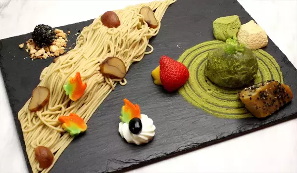 「食べる日本庭園！？秋の味覚の和栗×抹茶スイーツを「OMATCHA SALON」で」の画像