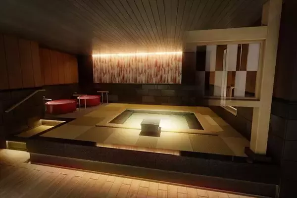 「津軽海峡を一望するインフィニティ風呂！函館湯の川温泉「海と灯／ヒューイットリゾート」」の画像