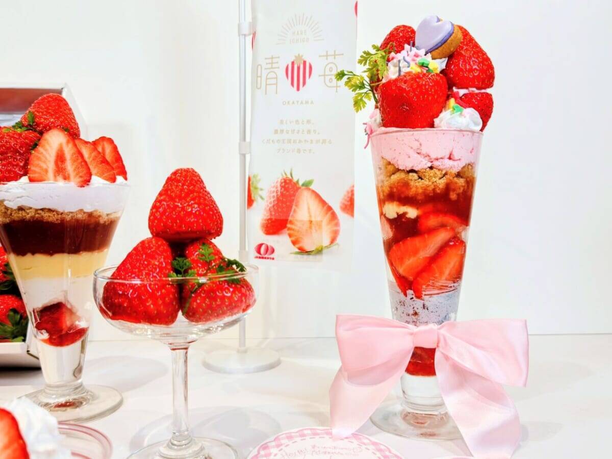 【岡山発「晴苺（はれいちご）」スイーツフェア2026】首都圏で限定開催！人気インフルエンサー・りーちむさん監修のパフェも登場
