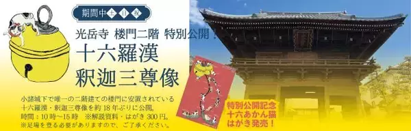 「【こもろ浪漫2025秋】長野県小諸市の文化や食をめぐり歩く！光岳寺楼門「十六羅漢像・釈迦三尊像」18年ぶりに公開」の画像