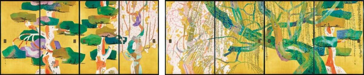 通常非公開の襖絵も展示「〈没後50年記念〉特別企画展 モダンなときめき―智積院襖絵の魅力―」開催｜京都府立堂本印象美術館