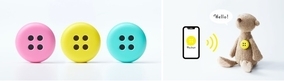 博報堂、ぬいぐるみ用ボタン型スピーカー「Pechat」に新機能「ほぼ自動おしゃべりモード」を搭載
