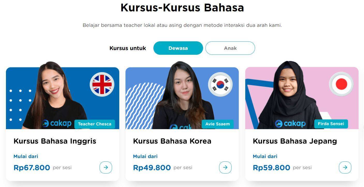 インドネシアEdTechの雄、オンライン外国語学習プラットフォーム「Cakap」とは