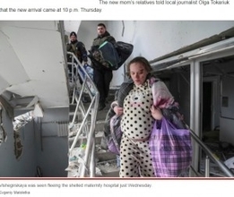 爆撃を受けた産院から避難した女性、翌日に“希望”の女児を出産（ウクライナ）