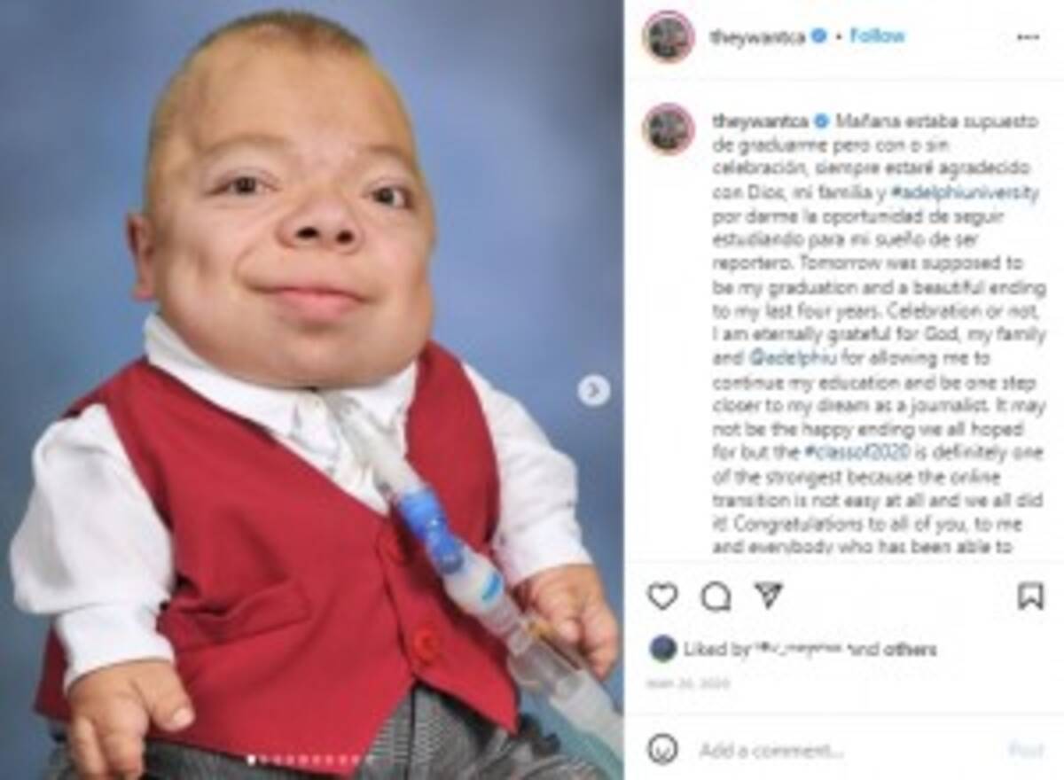 身長68cmの男性 難病で 長くは生きられない と言われるも大学院を卒業し24歳に 米 動画あり 22年1月17日 エキサイトニュース