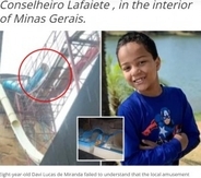 点検中でパイプが途切れたウォータースライダーで8歳男児、15m下に転落し死亡（ブラジル）