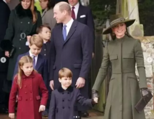 英ルイ王子、半ズボンでサンドリンガムの行進にデビュー　キャサリン皇太子妃はミリタリー風のコートで登場