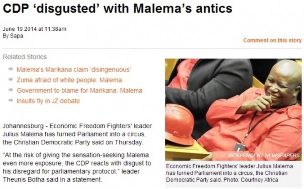 与党は虐殺を行った 南アフリカの国会は言いたい放題 14年6月27日 エキサイトニュース