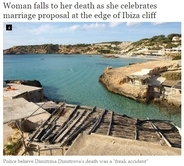 プロポーズに感極まって飛び跳ねた女性、崖から転落死！　憧れのイビザ島で。