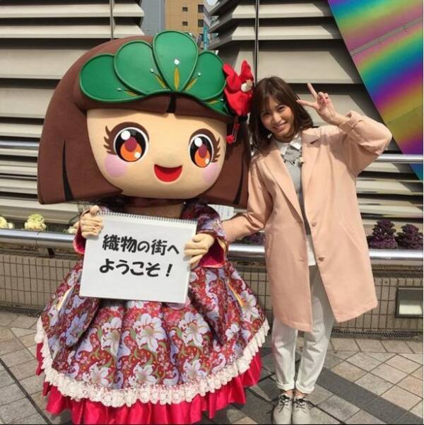 大島麻衣が八王子のゆるキャラと出会う マッピーとマッイー が可愛い 15年3月22日 エキサイトニュース