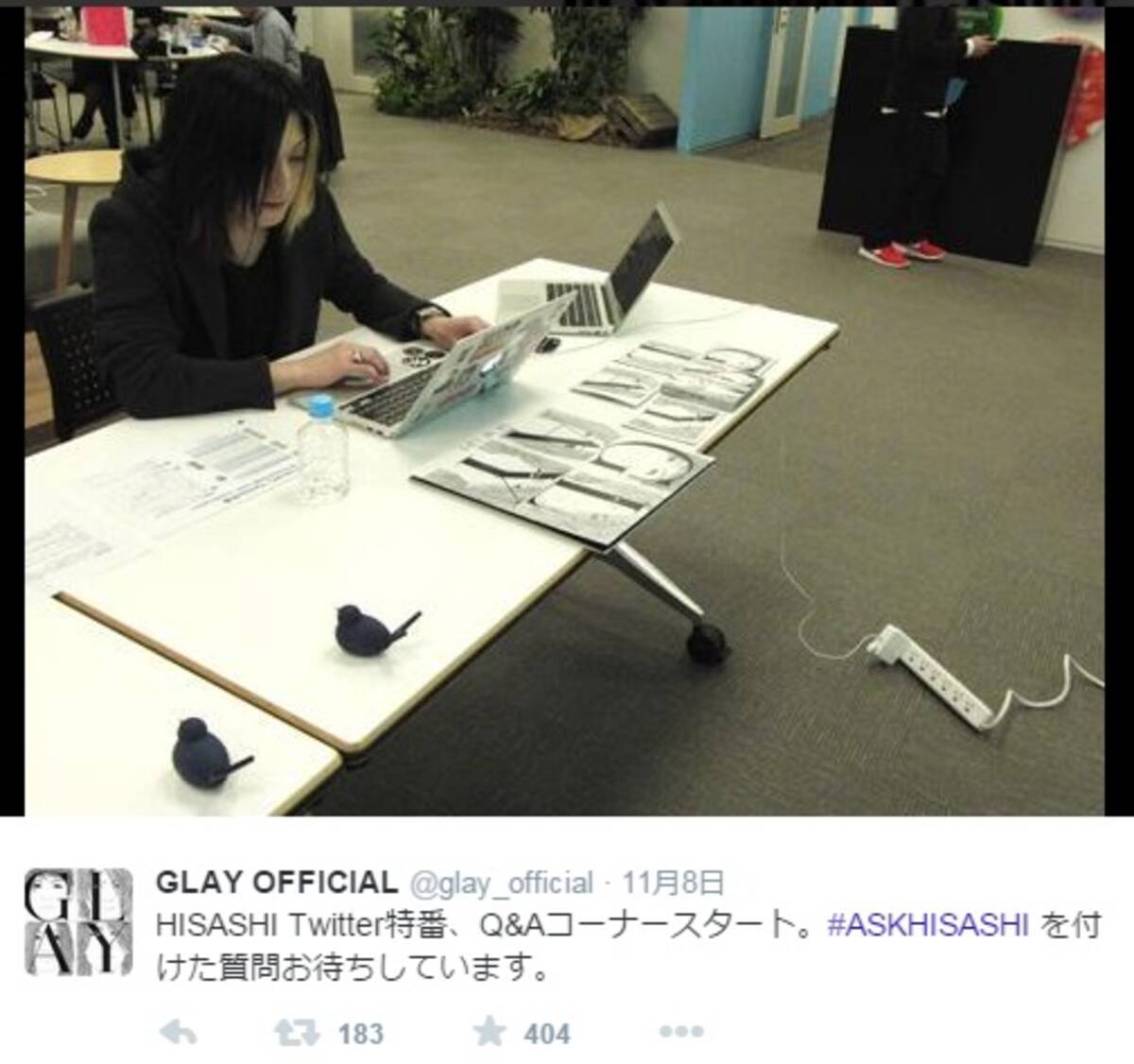 Glay Hisashiが新曲の告知で謎のツイート 私もglayを聴いて7キロやせたよ 15年3月26日 エキサイトニュース