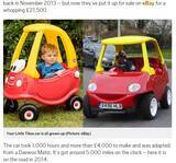 「おもちゃの乗り物が本物の車に。お値段400万円（英）」の画像1