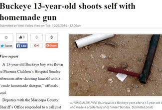 YouTube動画で学び銃を手作りした13歳少年、暴発で重傷（米）
