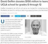 「UCLAに付属中・高が誕生へ。ゲフィン・レコード創設者121億円をドンと寄付。」の画像1