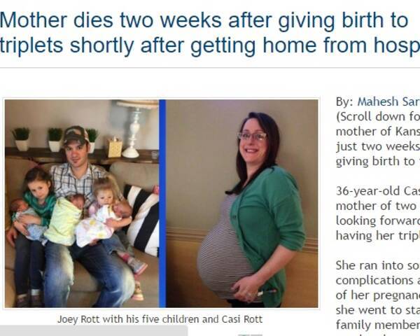 三つ子出産の米女性 退院直後に急死 産後あっという間に自宅へ がアダに 16年3月11日 エキサイトニュース