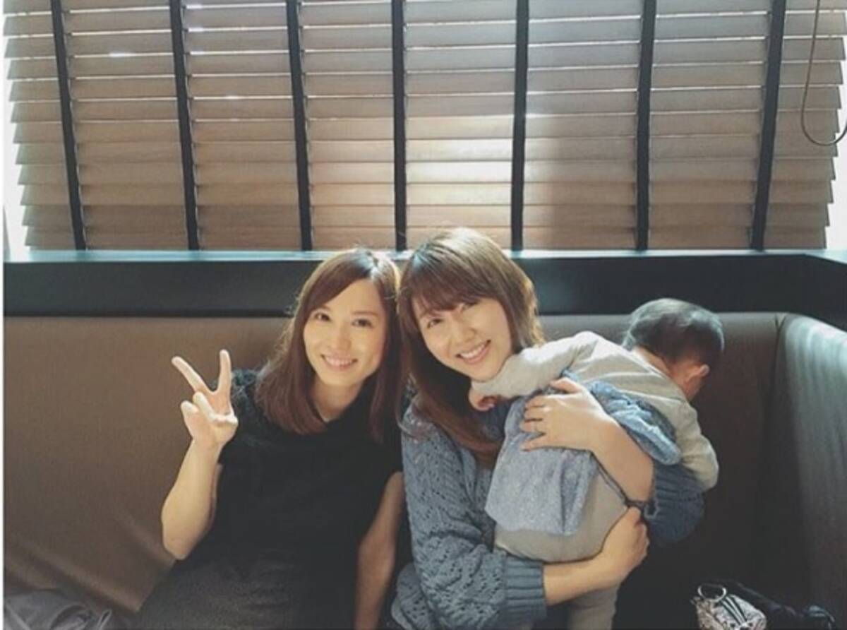 市川由衣が 先輩ママ 安めぐみと記念ショット いつもキラキラ笑顔でかわいいママ 16年4月25日 エキサイトニュース