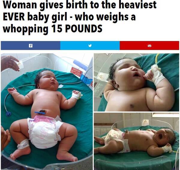 なんと6804g 超ヘビーな赤ちゃんがインドで誕生 16年5月27日 エキサイトニュース