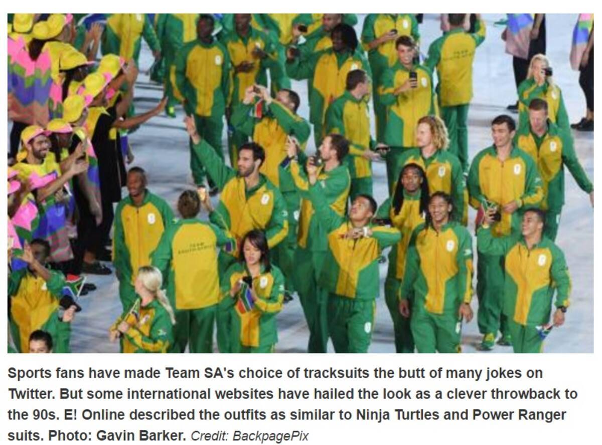 ダサい リオ五輪で批判浴びた南アフリカのユニフォーム スポーツ相も 相応しくない 16年8月22日 エキサイトニュース