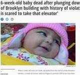 「エレベーターのかごが無く　乳児がベビーカーごと転落死（米）」の画像1