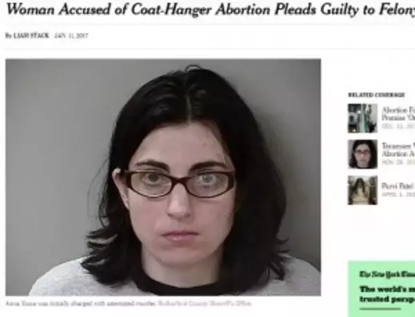 「ハンガーで妊娠24週の胎児を掻き出そうとした女、保釈を条件に有罪を認める（米）」の画像