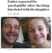 13歳娘と2人旅で小児性愛者と間違われた父親、警察に通報される（英）
