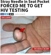 「シートポケット内の針が指に。HIV検査を受けなければならない」男性がデルタ航空を訴える（米）