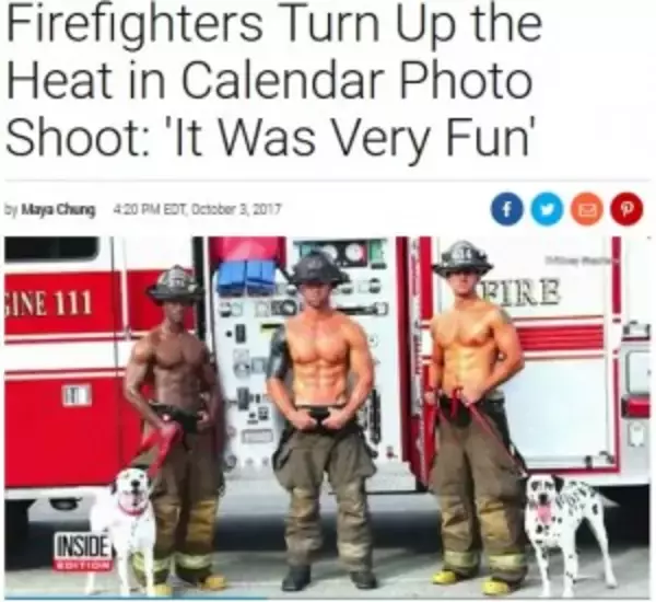 消防署員、チャリティーカレンダーの撮影で引き締まったボディを披露（米）＜動画あり＞