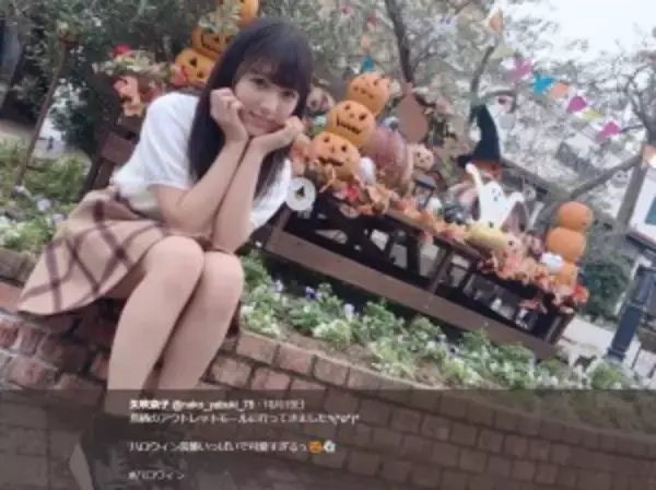 「HKT48矢吹奈子　ハロウィンショットに「彼女とデートなうで使っていいですか？」の声」の画像