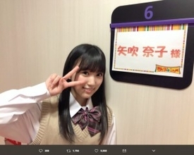 HKT48矢吹奈子『ワイドナショー』に現役高校生として出演　収録終え「緊張しました」