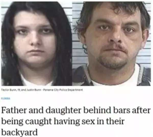 39歳父親と19歳娘が裏庭で性行為　公然わいせつ罪で逮捕（米）