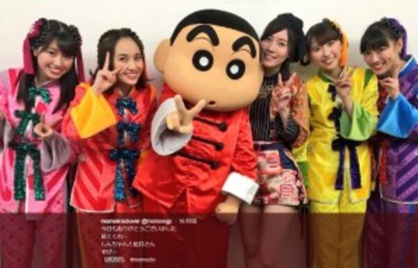 ももクロ 松井珠理奈 しんちゃんとレアショット タモリ のお面姿も披露 2018年3月24日 エキサイトニュース