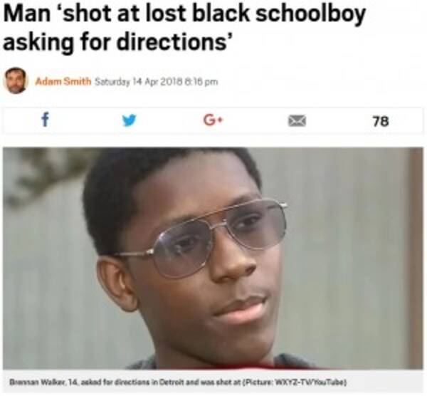 道を尋ねただけの14歳黒人少年 家主に銃弾を放たれる 米 18年4月18日 エキサイトニュース